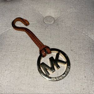 Michael Kors Brown/Gold Mk Signature Bag Pendant